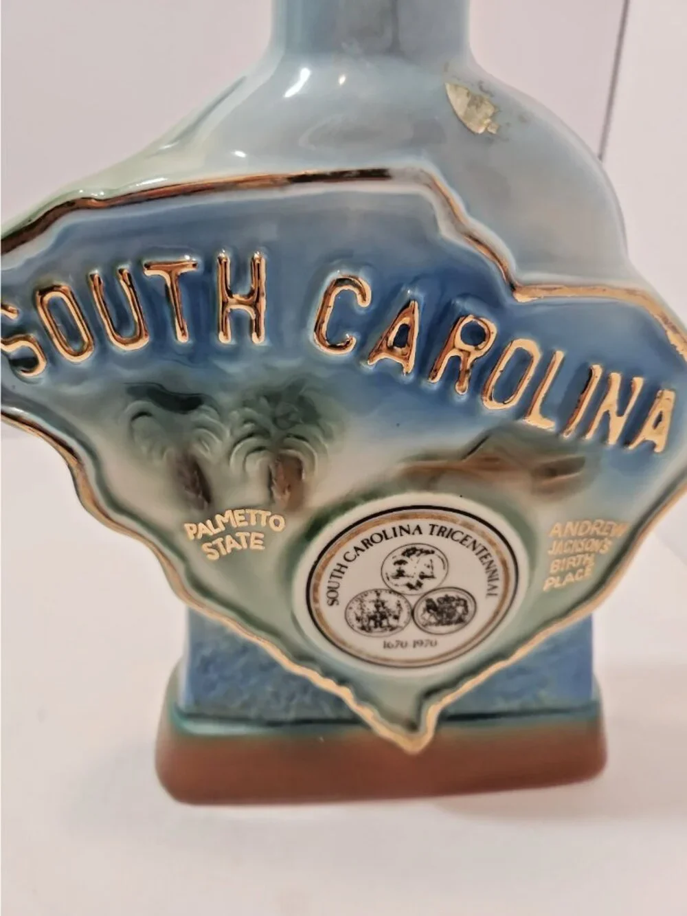 Jim Beam South Carolina Tricentennial 1970 Empty Decanter Regal China Bourbon